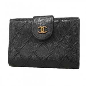 CHANEL Black Caviar Leather Wallet